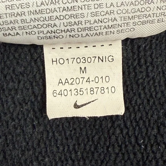 Distressed Nike Women's Crew Neck Long Sleeve Sweatshirt Dress Black‎ Size M - Picture 10 of 11